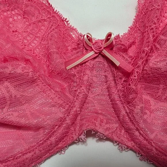 Freya 34G Jolie Pink Balconette Underwire Bra and Size M Panty Set - Picture 2 of 9